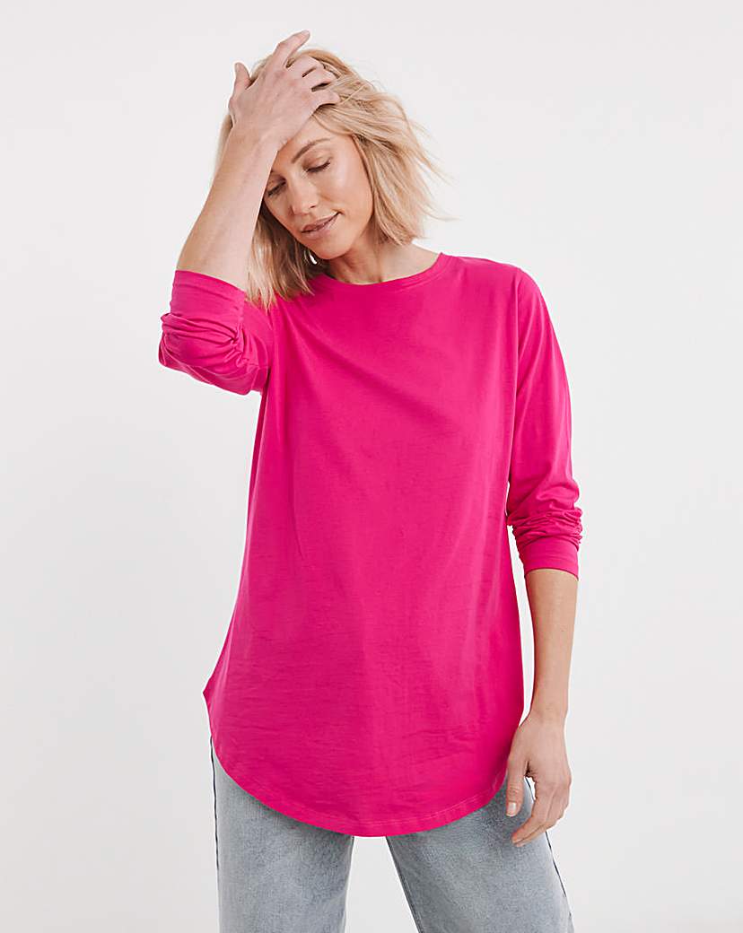 Longline Long Sleeve Curved Hem