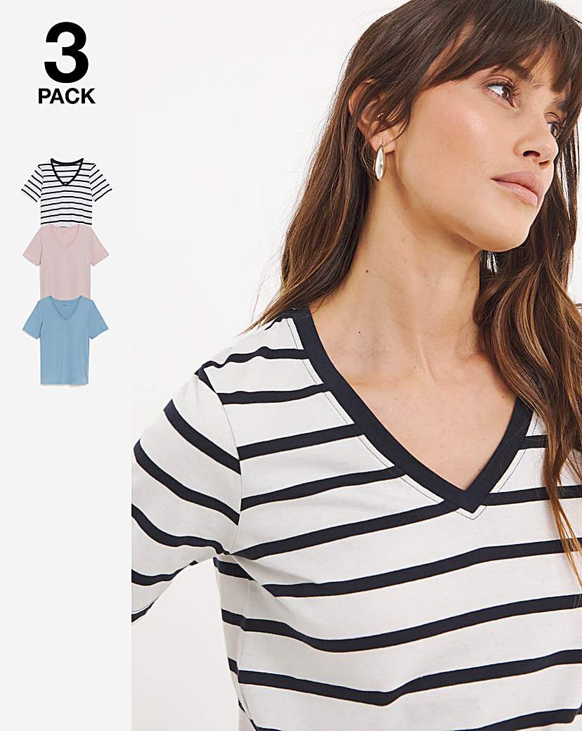 3 Pack V Neck T-shirt