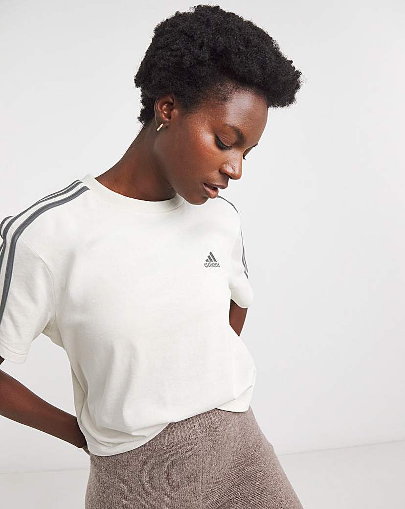 adidas 3 Stripe Crop Top