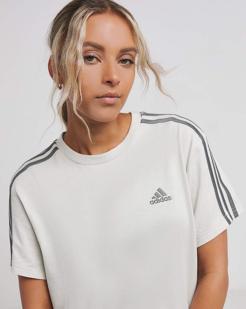 adidas 3 Stripe Crop Top