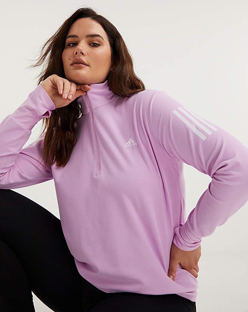 adidas Own The Run Running 1/2 Zip - Lilac