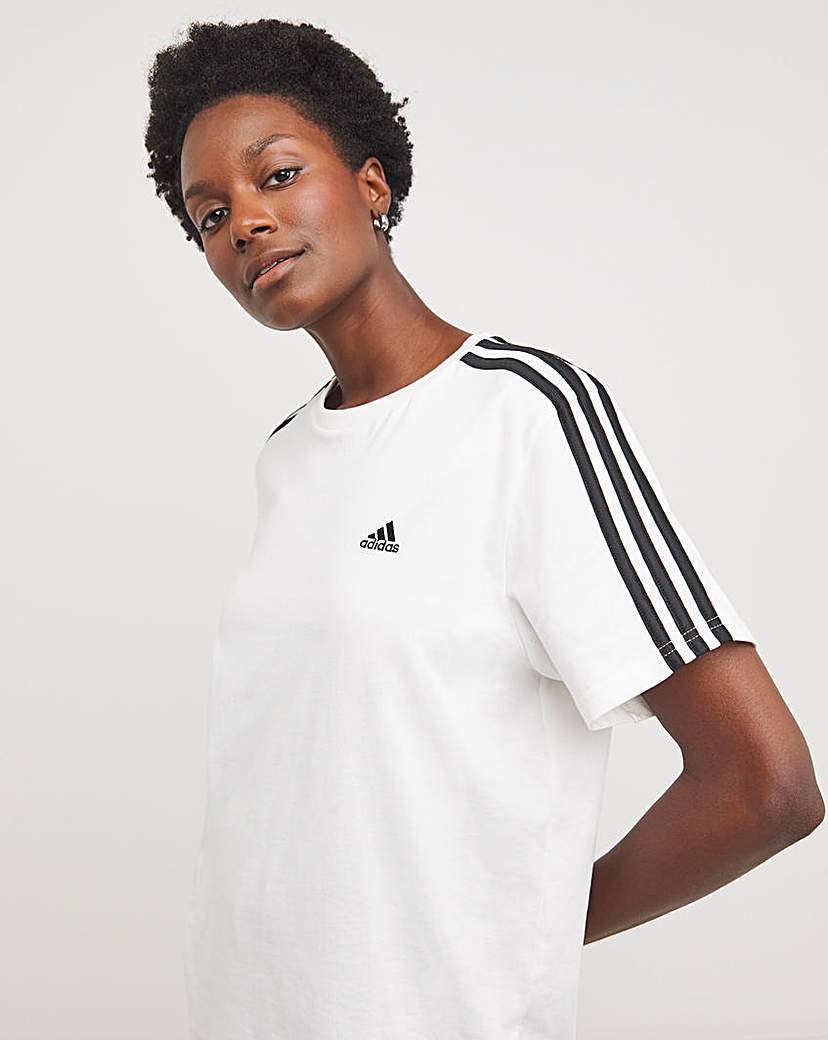 adidas 3 Stripes Boyfriend T-Shirt