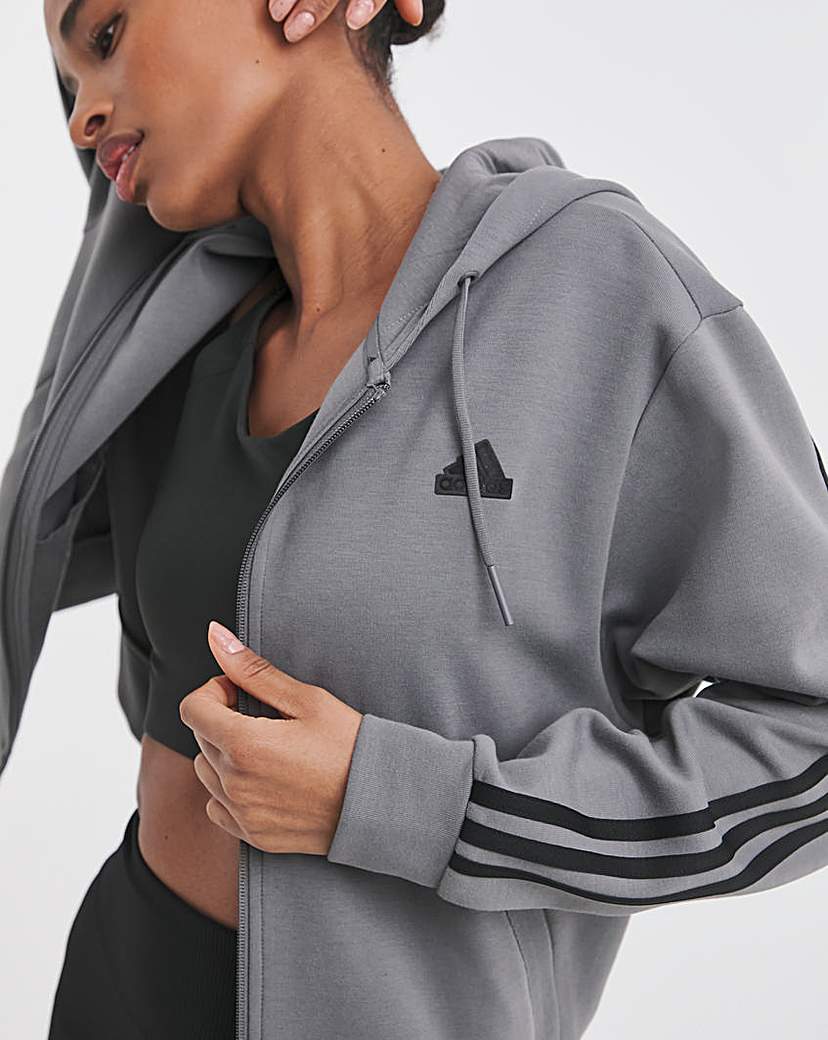 adidas 3 Stripes Full Zip Hoodie