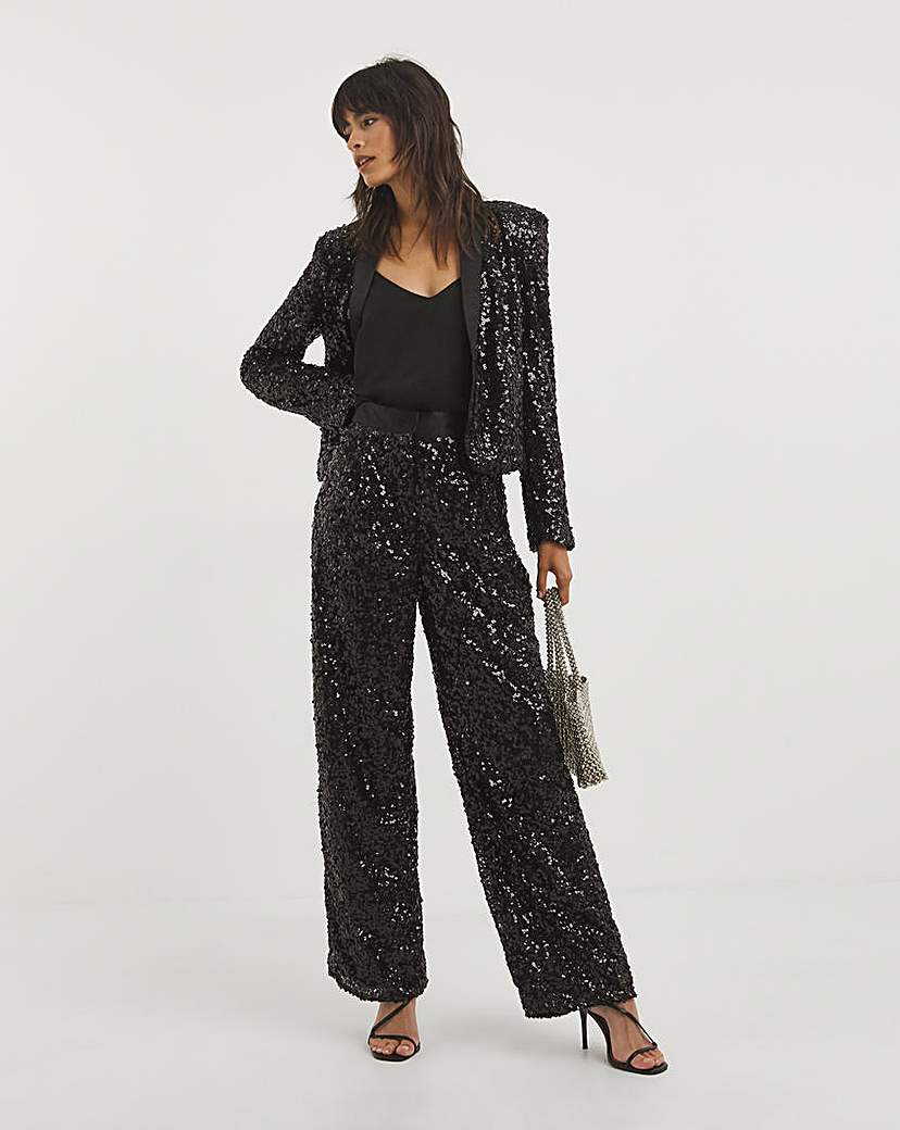 French Connection Sequin Suit Trousers