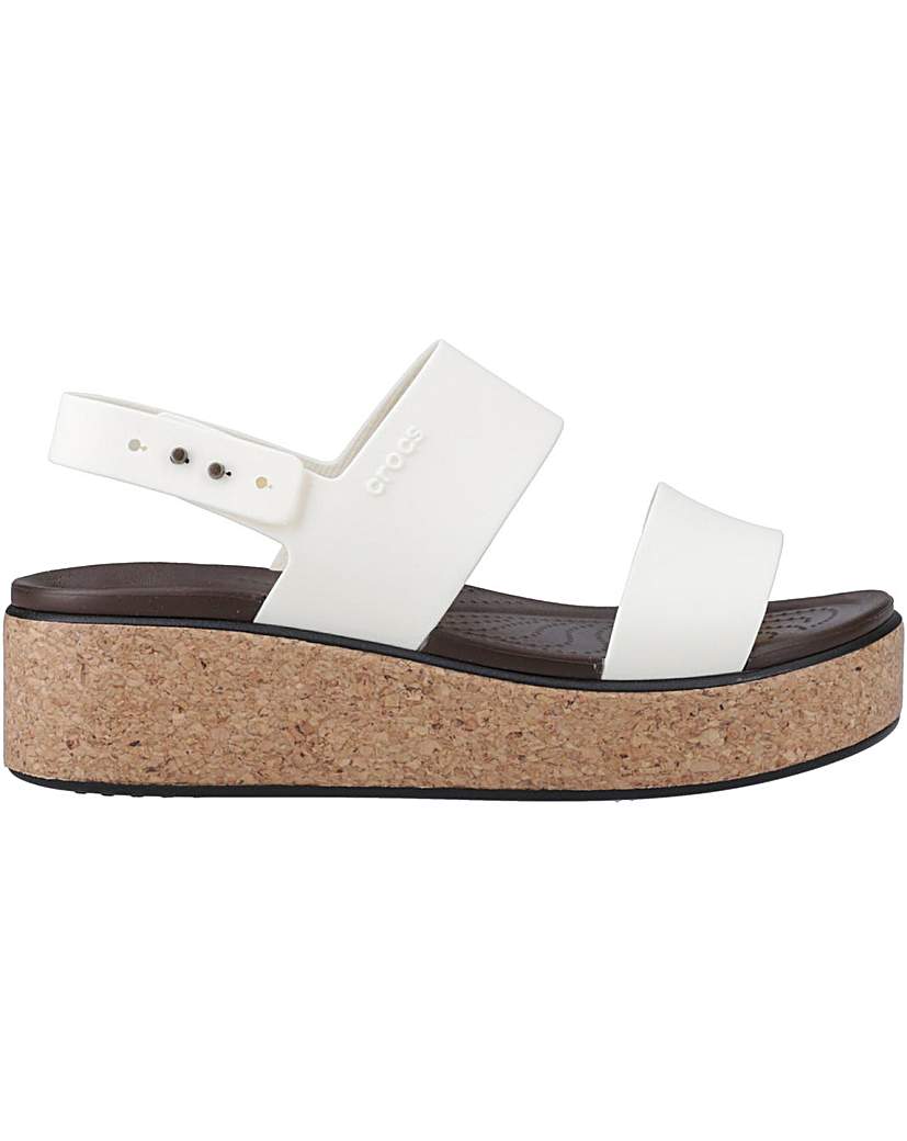 Crocs Brooklyn Cork Low Wedge - Chalk