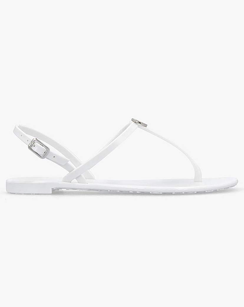 New In - Valentino Bags Jally White Logo Sandals