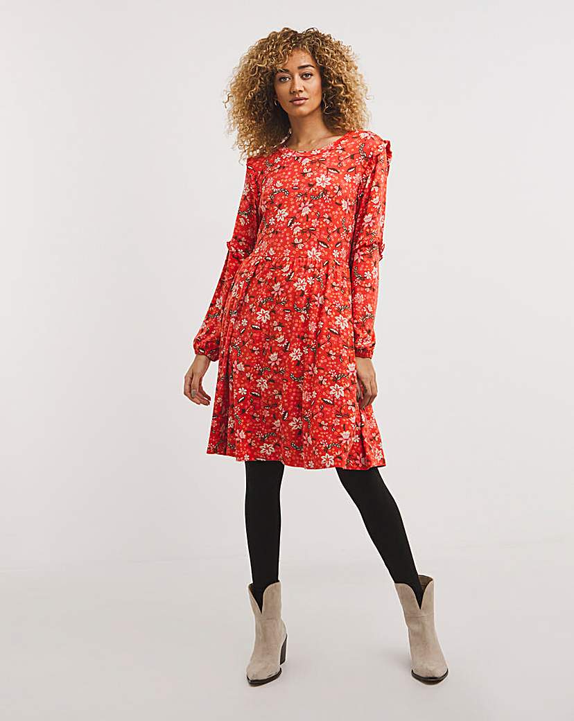 Joe Browns Floral Frill Jersey Dress