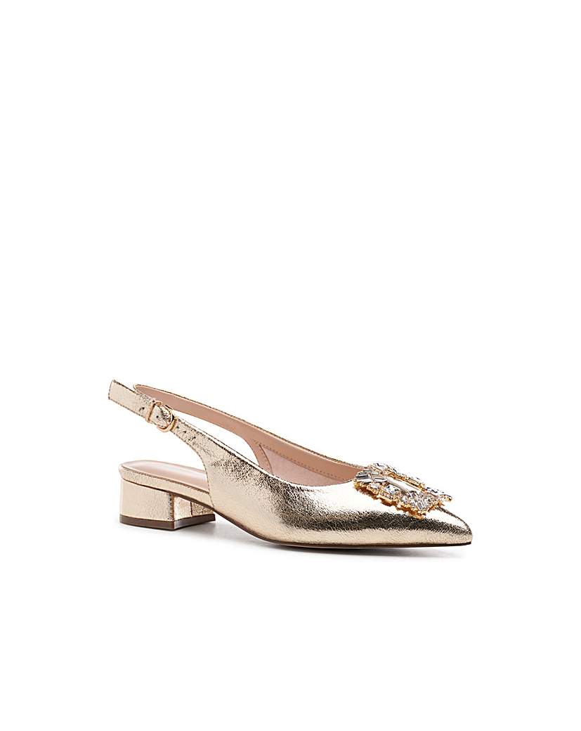Paradox London Wide Fit Low Block Heels