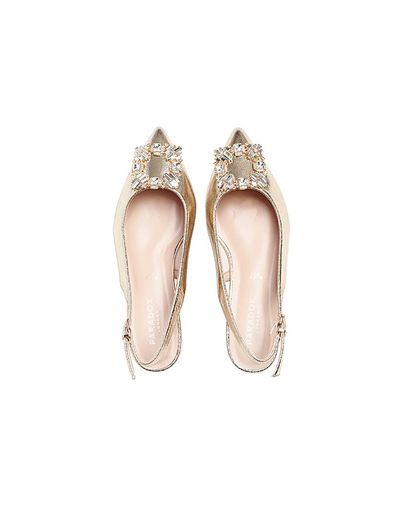 Paradox London Wide Fit Low Block Heels