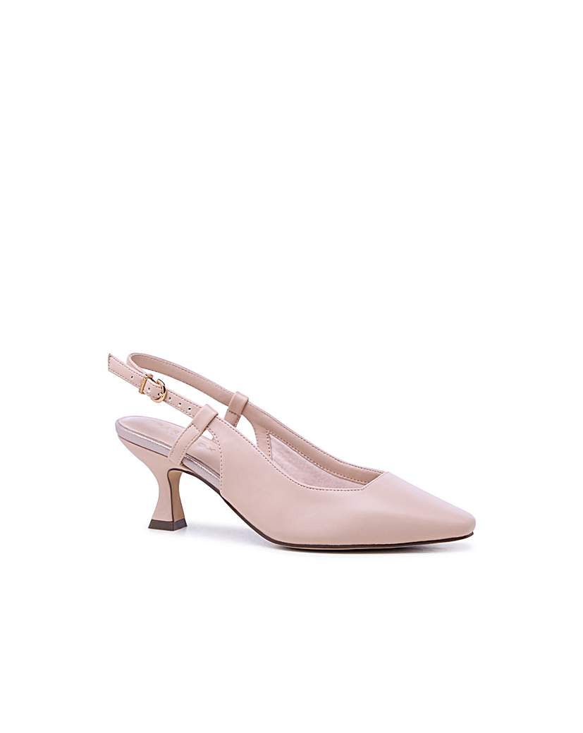 Paradox London Fervora Wide Fit Shoes Nude …