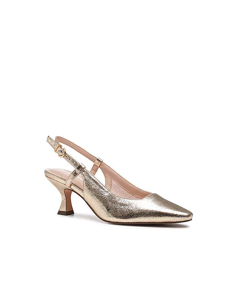 Paradox London Fervora Wide Fit Shoes Champagne …