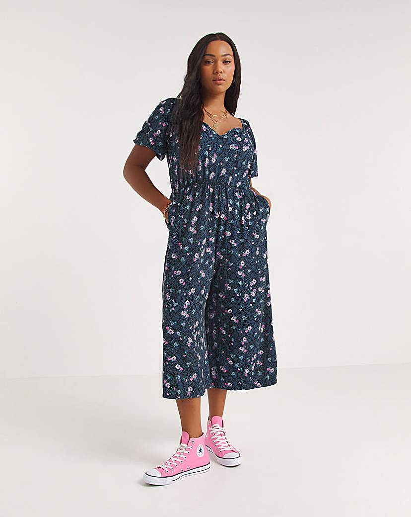 Mixed Print Supersoft Jumpsuit