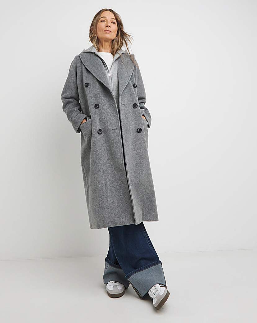 Grey Hybrid Hooded Coat