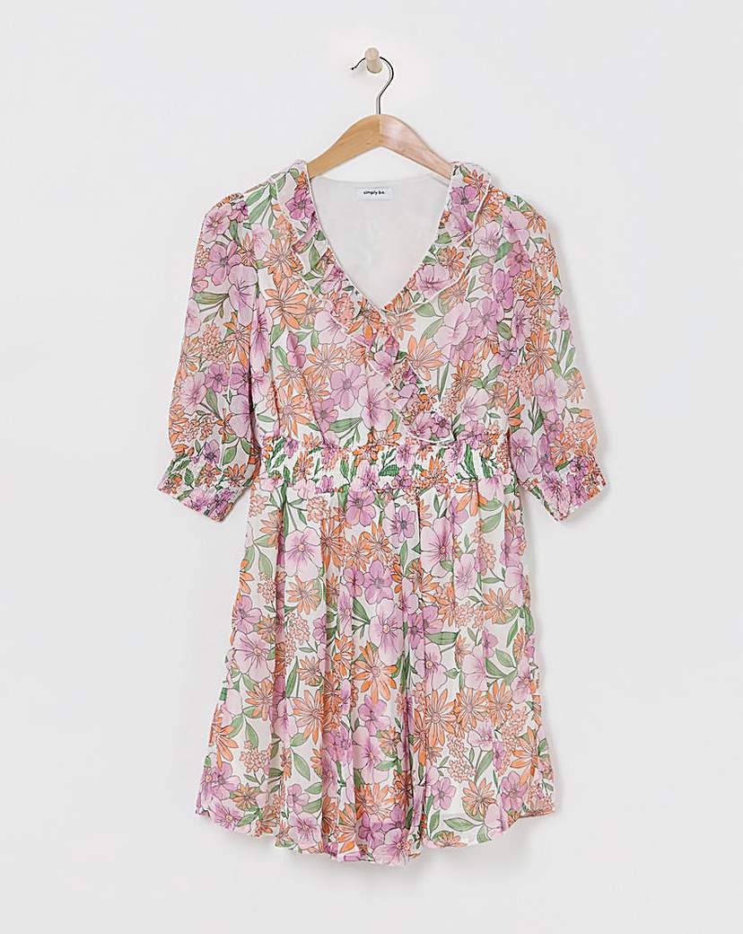 Wrap Georgette Skater Dress