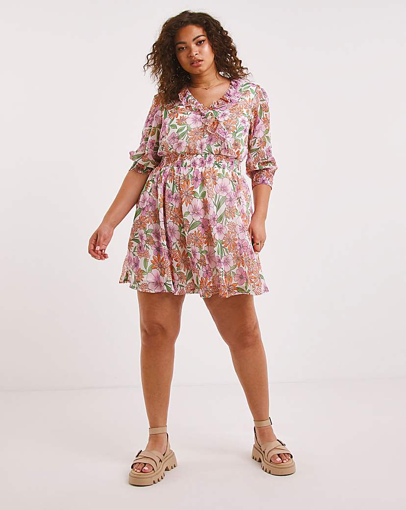 Wrap Georgette Skater Dress