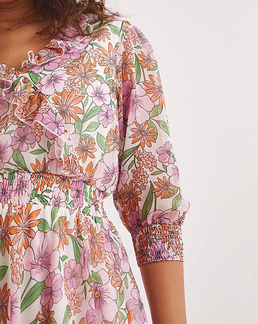 Wrap Georgette Skater Dress