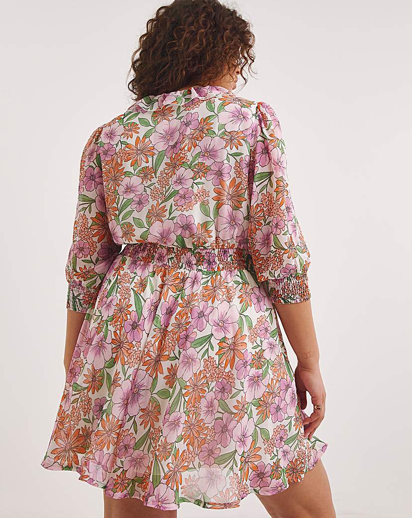 Wrap Georgette Skater Dress