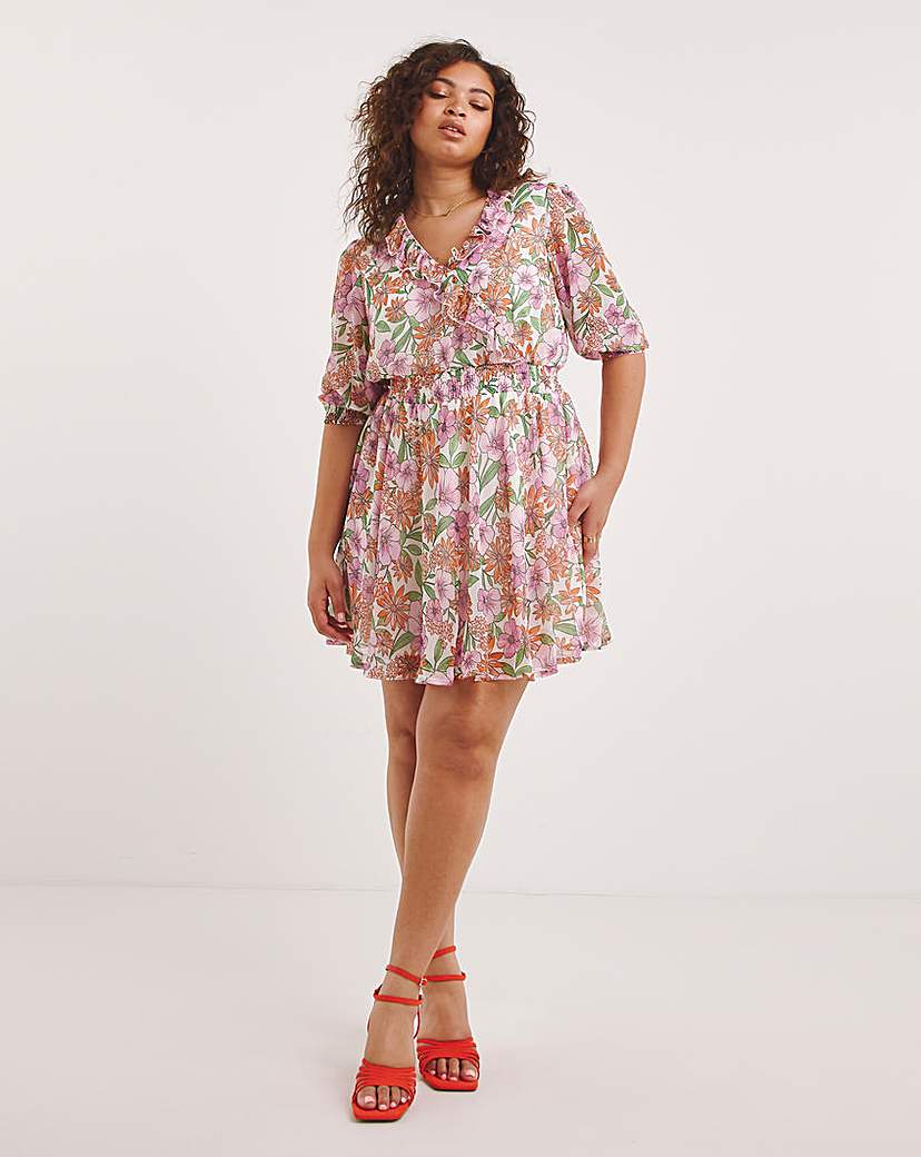 Wrap Georgette Skater Dress