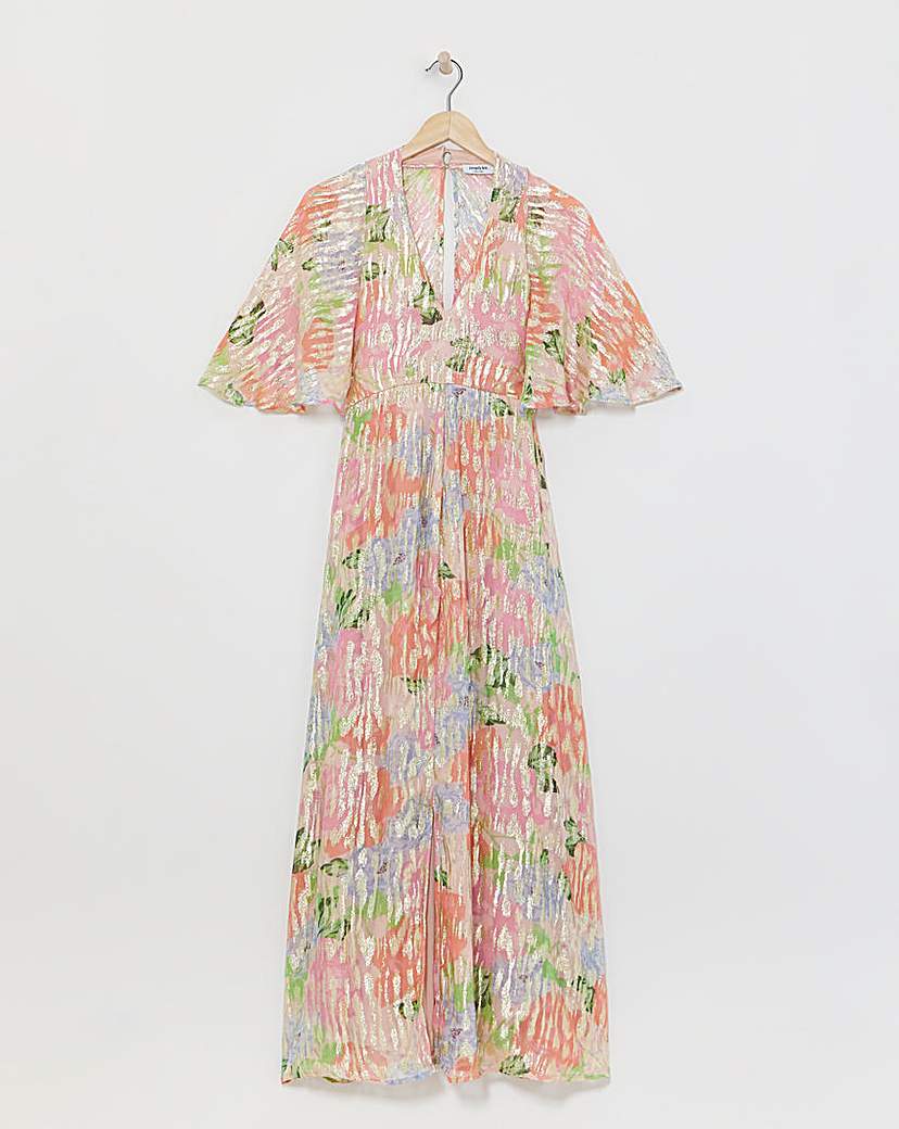Boutique Floral Jacquard Maxi Dress