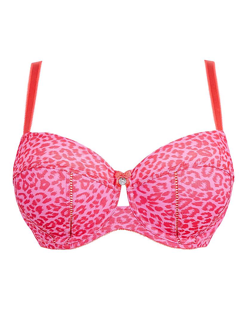 Boux Avenue Kristie Animal Balcony Bra - Red Mix