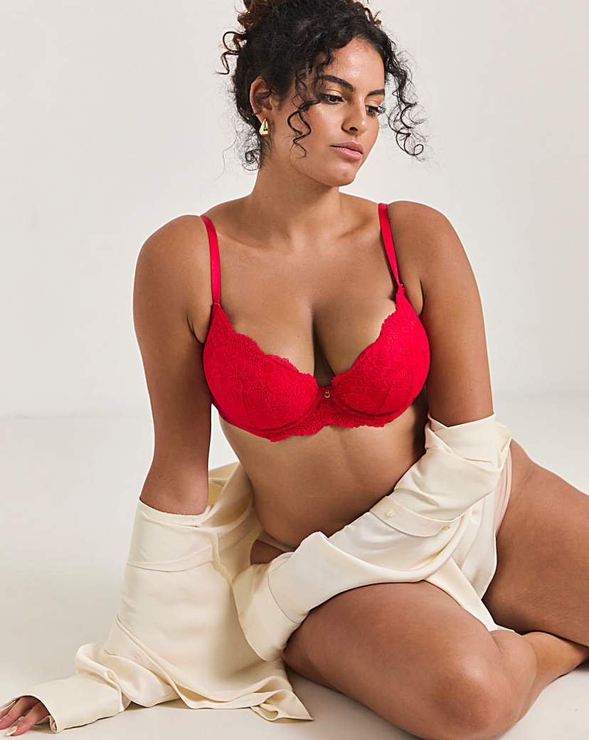 Ann Summers Sexy Lace Plunge Bra Red
