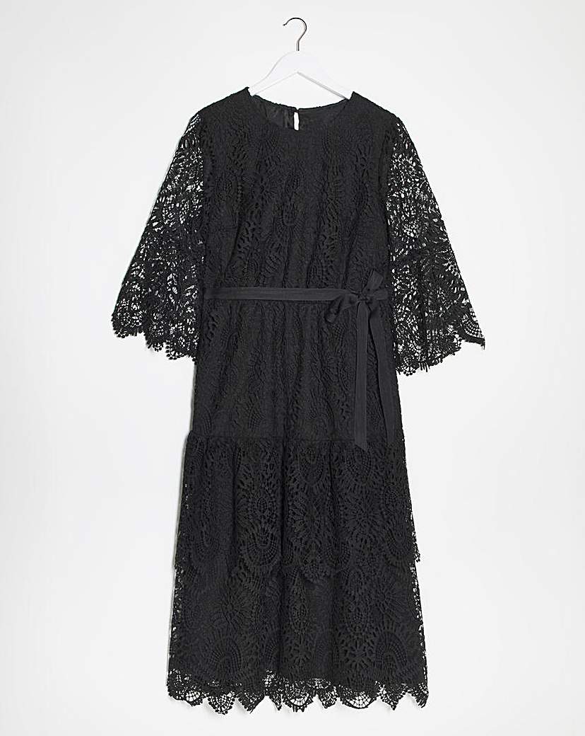 Joanna Hope Structured Lace Dress