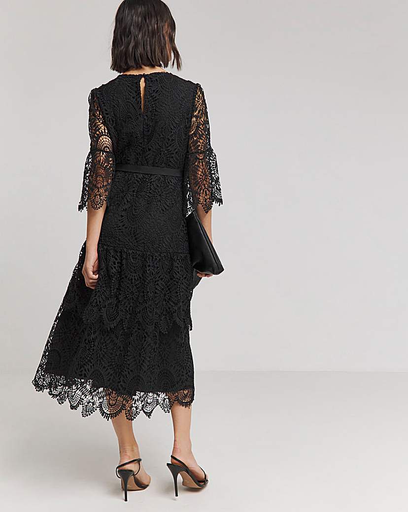 Joanna Hope Structured Lace Dress