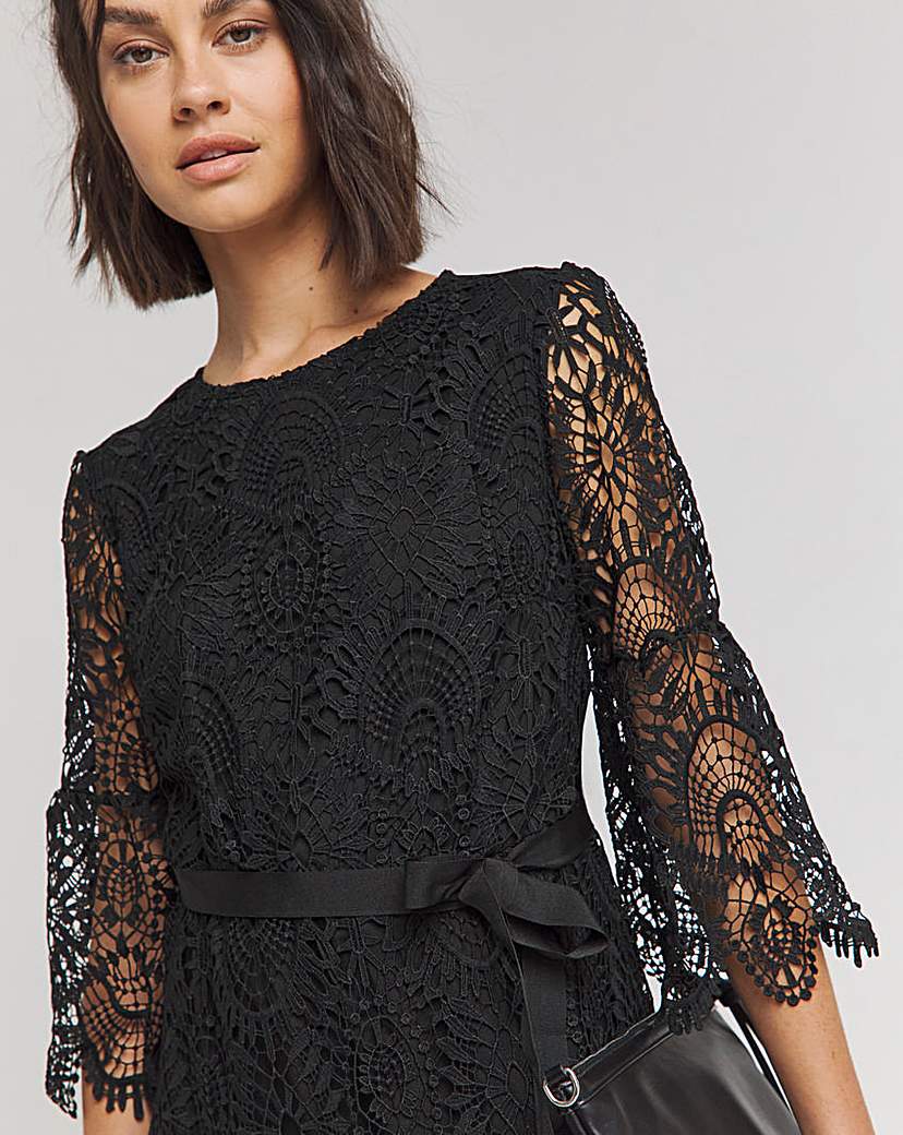 Joanna Hope Structured Lace Dress