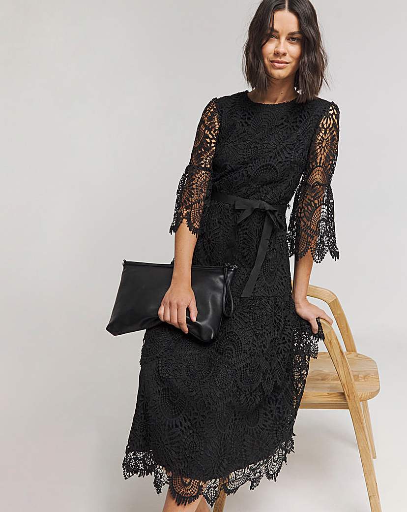 Joanna Hope Structured Lace Dress