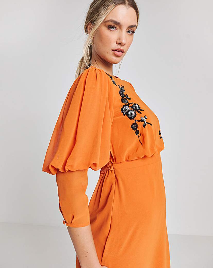 Joanna Hope Embellished Midi Dress