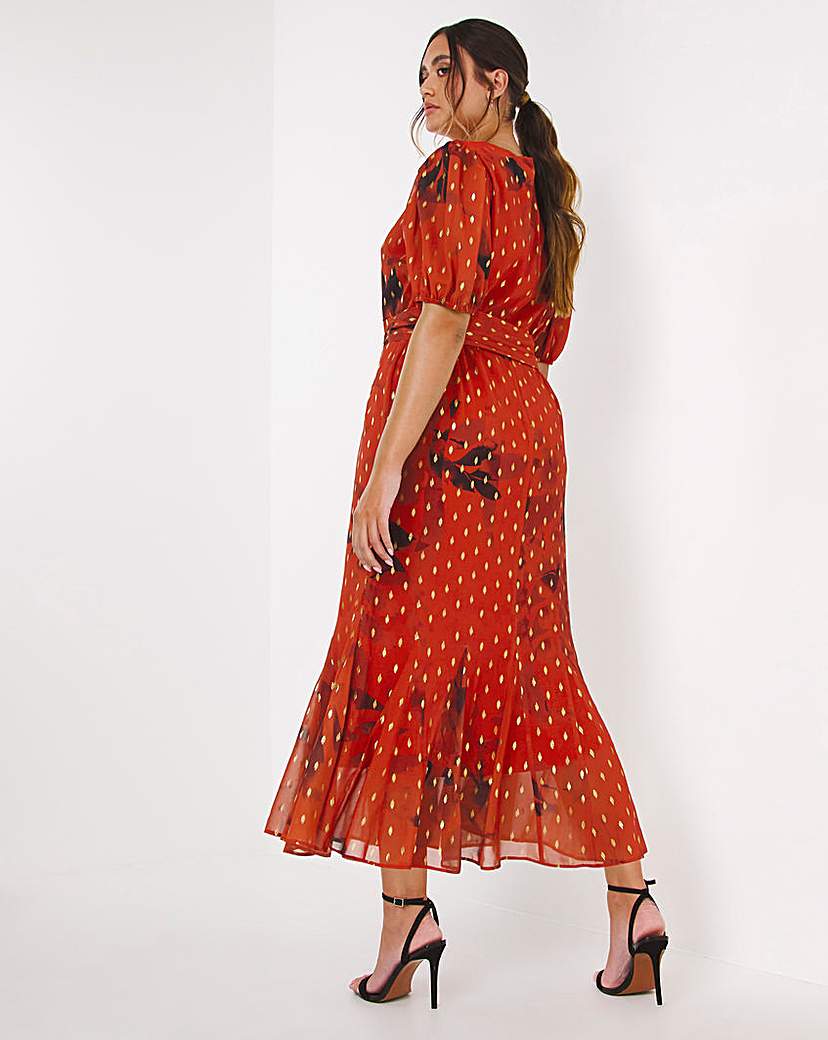Joanna Hope Metallic Dobby Maxi Dress