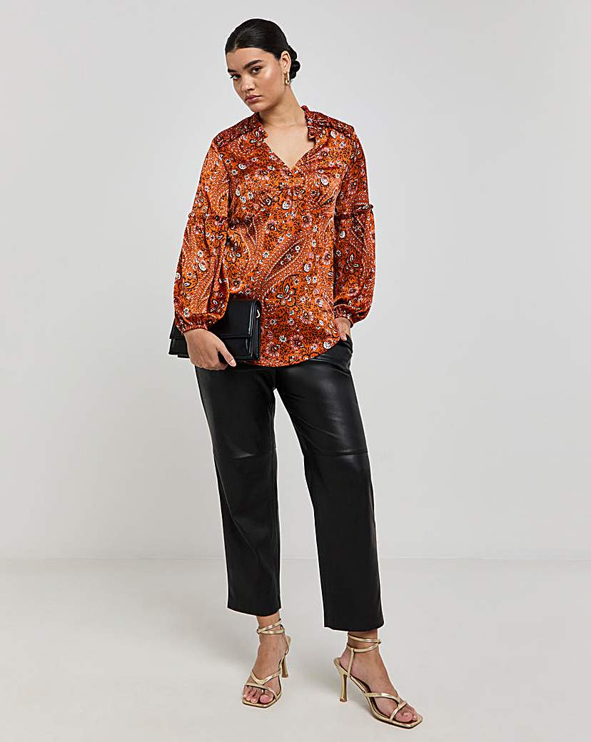 Joanna Hope Pleat Detail Tie Neck Tunic