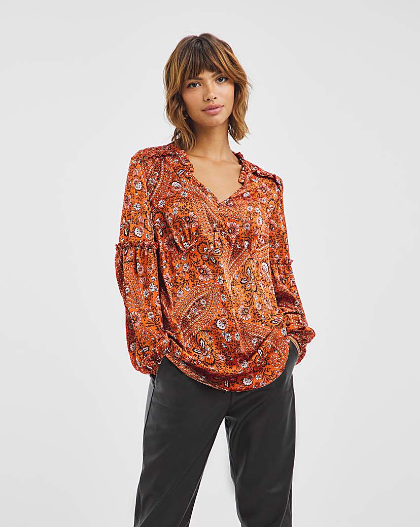 Joanna Hope Pleat Detail Tie Neck Tunic