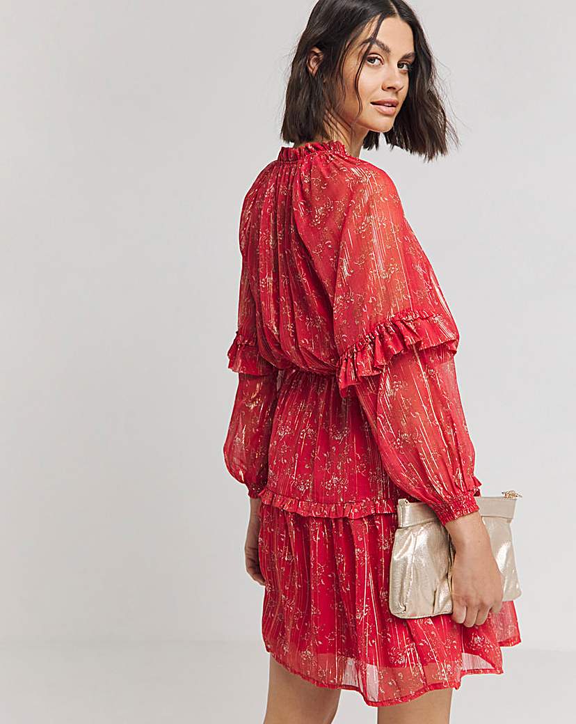 Joanna Hope Foil Print Floral Dress