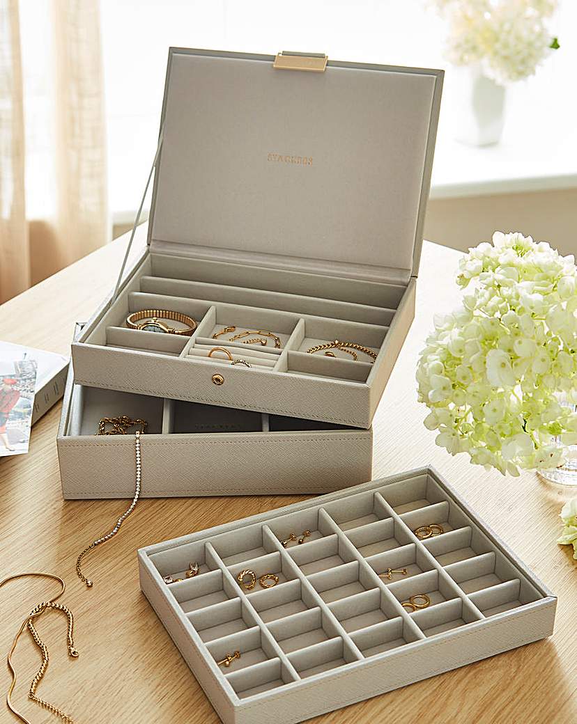 Stackers Set of 3 Jewellery Boxes - Taupe