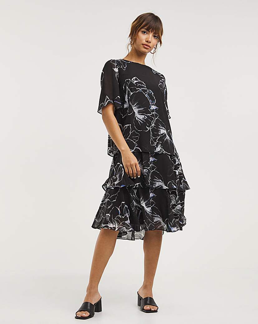 Joanna Hope Tiered Printed Dress