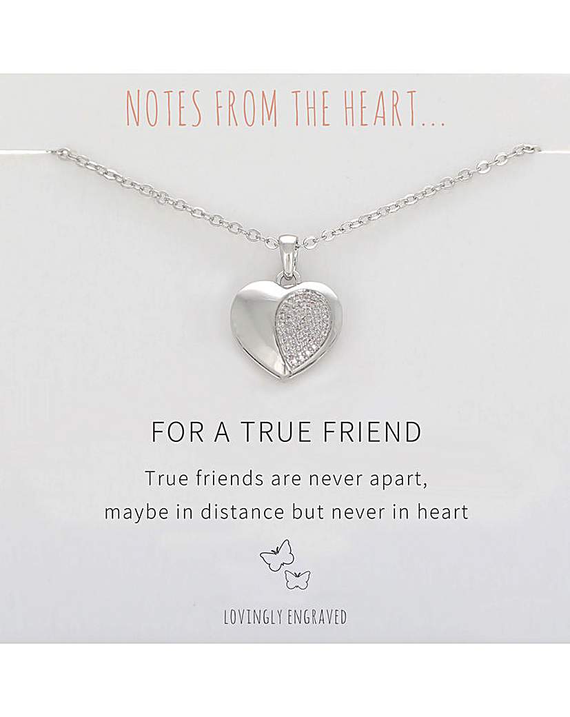 For A True Friend Heart Pendant