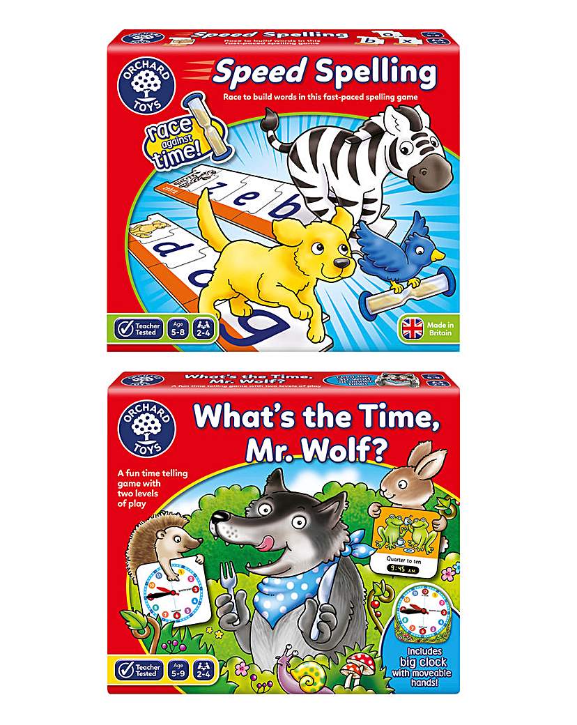Orchard Toys Spelling & Time Puzzle Game