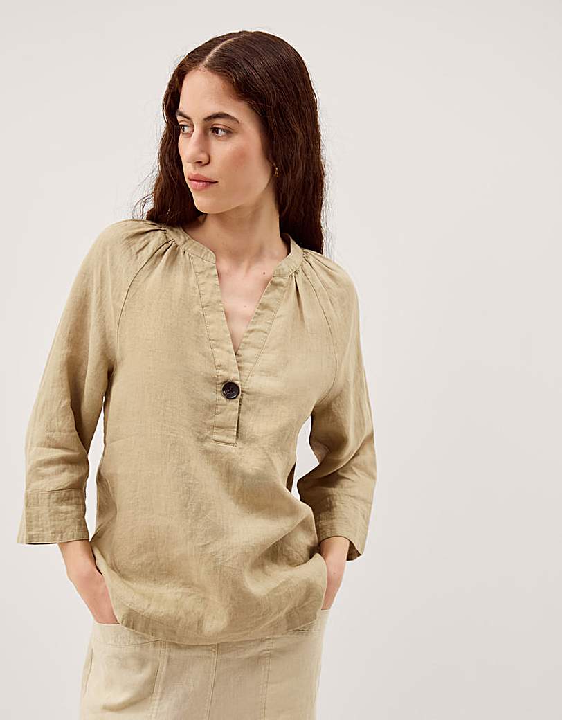 Monsoon Gianna Linen Top Lime Monsoon Size …