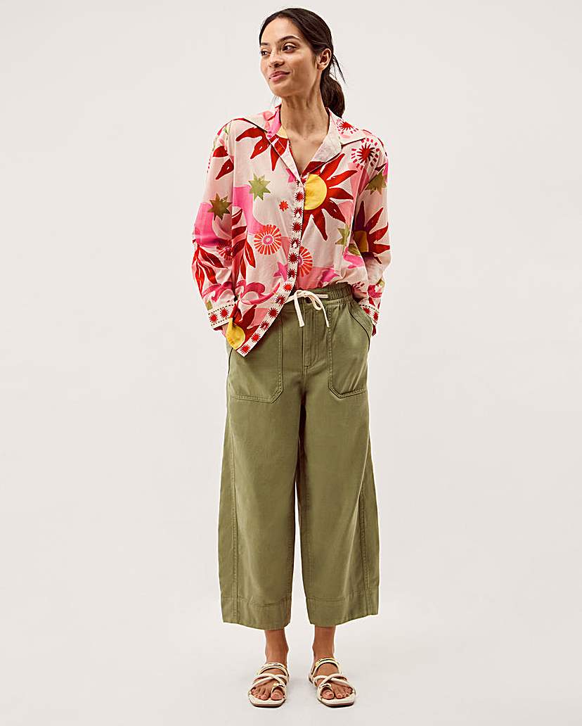 Monsoon Anissa Sun Print Cotton Shirt Ivory …