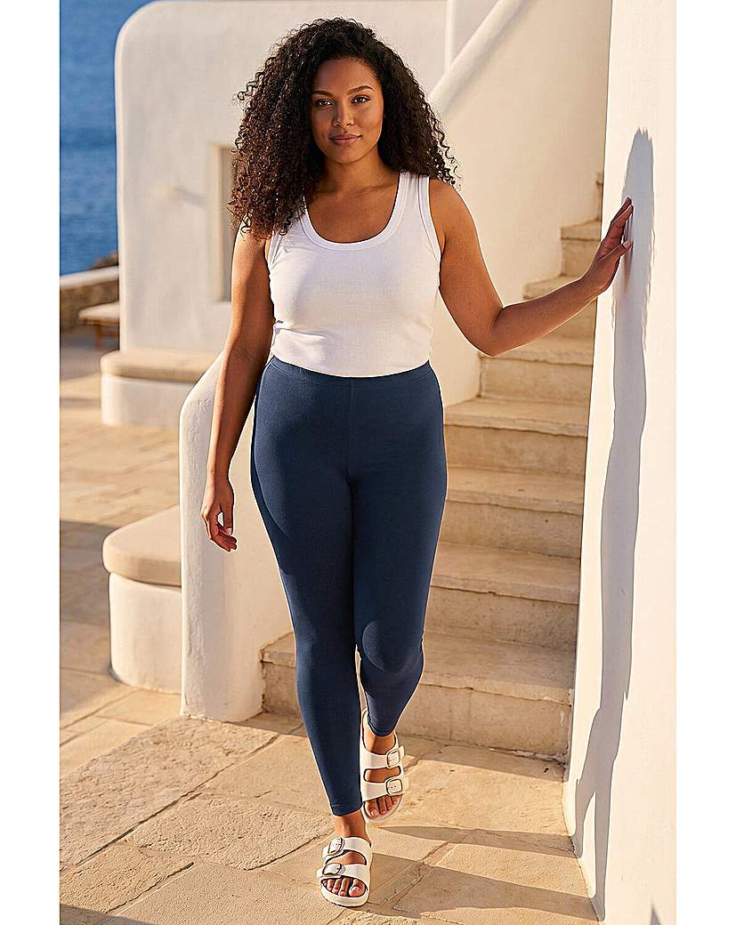 Roman Curve Stretch Plain Leggings
