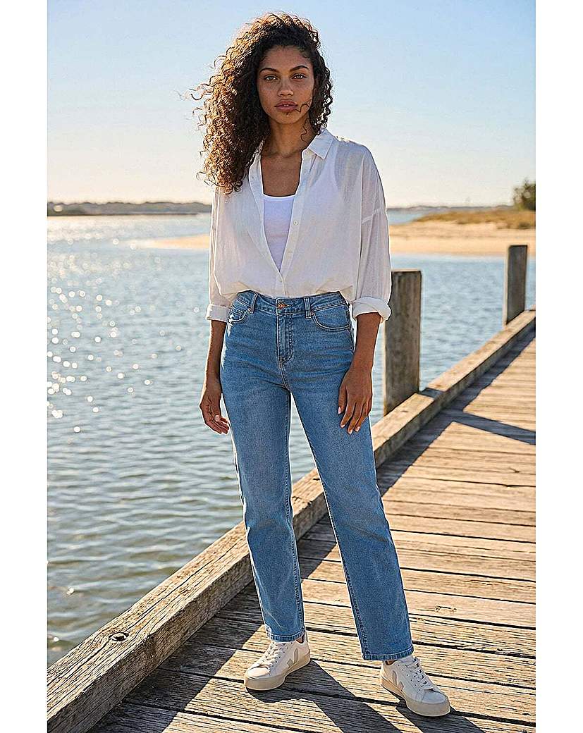 Roman Petite Women's Straight Leg Jeans - Denim - Size 14