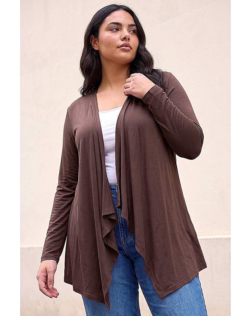Roman Curve Waterfall Front Cardigan