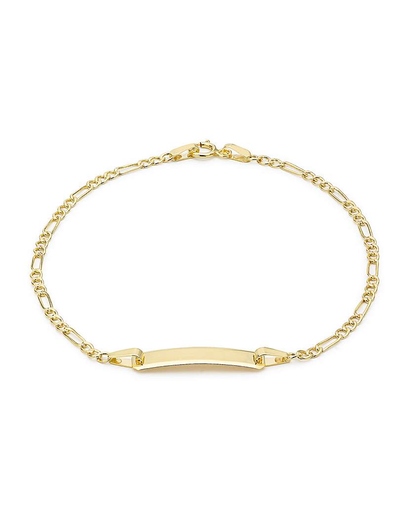 9Ct Gold Figaro ID Bracelet