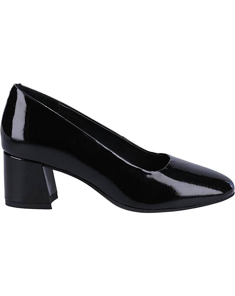 New In - Hush Puppies Alicia Patent Court Shoe - Black