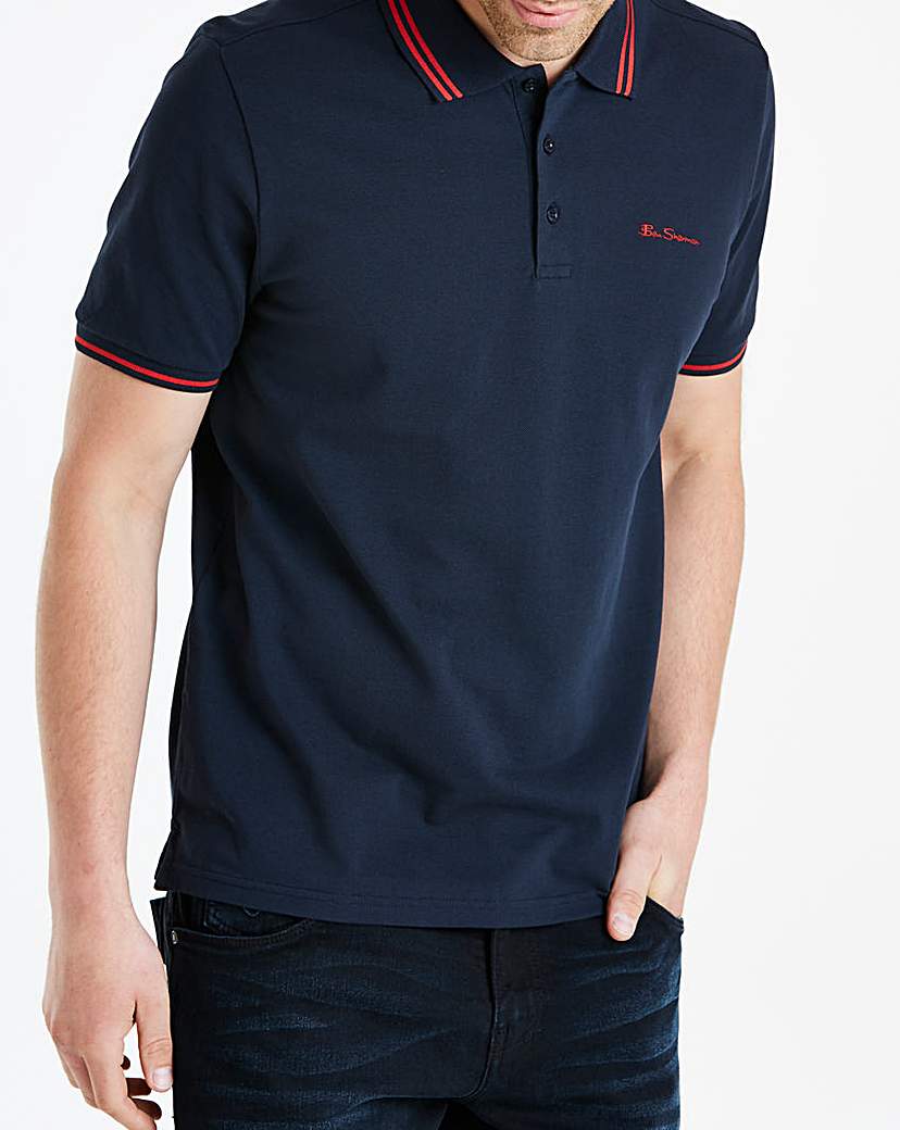 Image of Ben Sherman Script Pique Polo R
