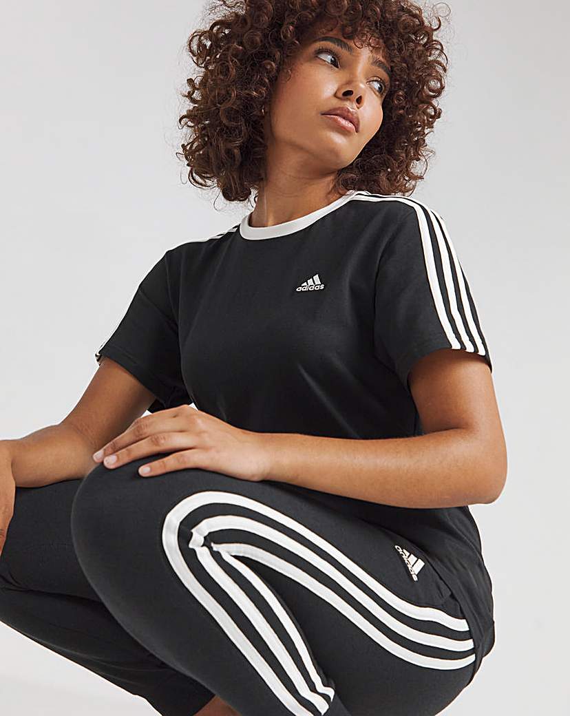 adidas 3 Stripe T-Shirt