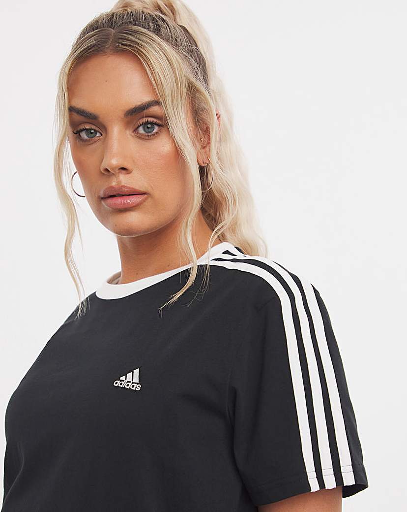 adidas 3 Stripe T-Shirt