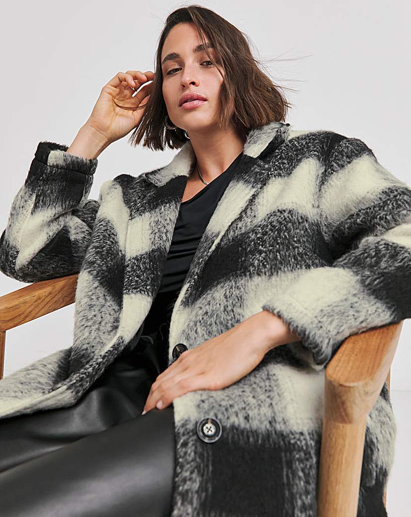 Brushed Mono Check Maxi
