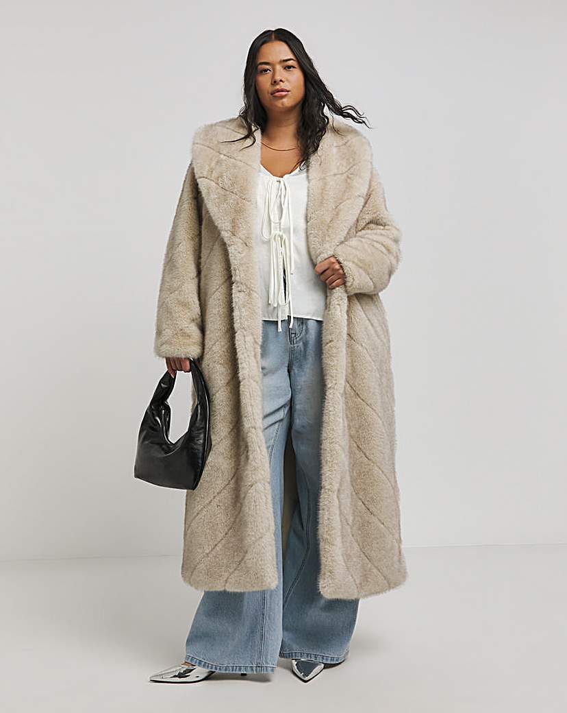 Cream winter coat on sale